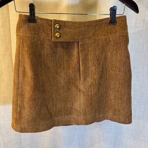 🍂 COMMENSE Brown Button-Front Mini Skirt (Size S)